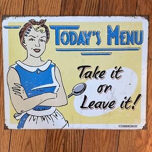 Blue and Yellow Retro Art Sign Wall Decor